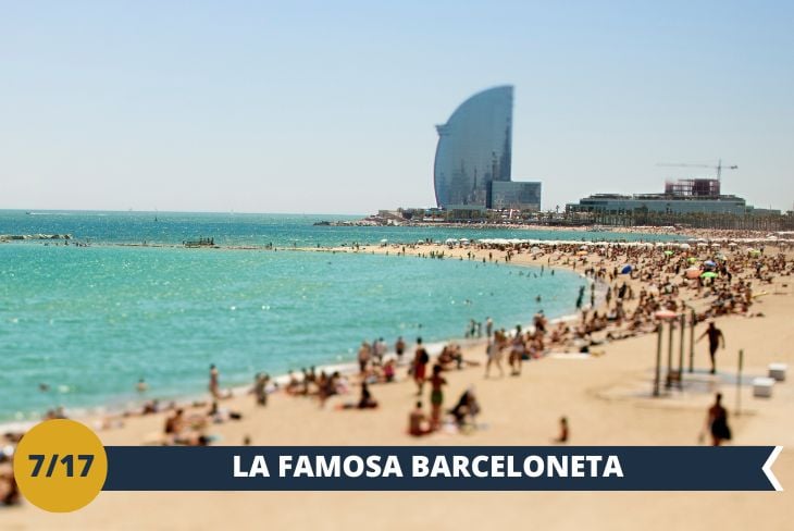 ESCURSIONE DI INTERA GIORNATA a BARCELONETA, caratteristico quartiere, a pochi passi dal centro, che ha saputo trasformarsi da villaggio di pescatori in una delle zone più vibranti della città, perfetta per combinare cultura e relax balneare! Trascorreremo la giornata sulla spiaggia più glamour di Barcellona, tra mare, giochi e tanto sole!