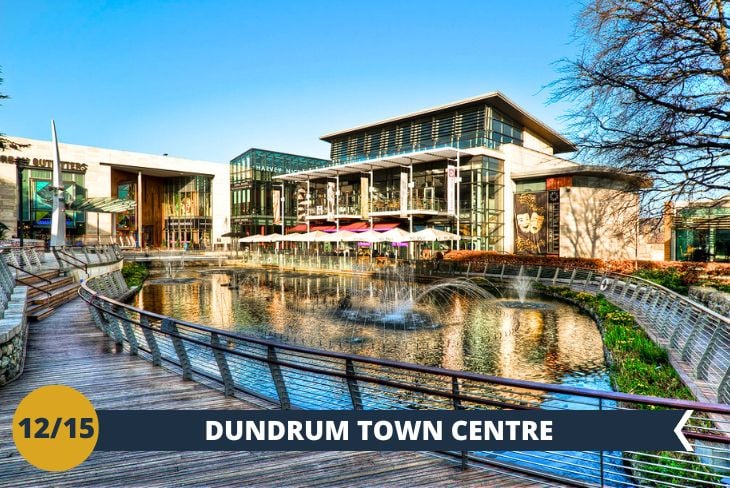 Il Dundrum Town Centre, polo dello shopping a sud di Dublino, vi attende con oltre 130 negozi distribuiti su 4 piani. Da grandi marchi internazionali a boutique selezionate, è la destinazione perfetta per un pomeriggio di shopping e relax (escursione di mezza giornata).