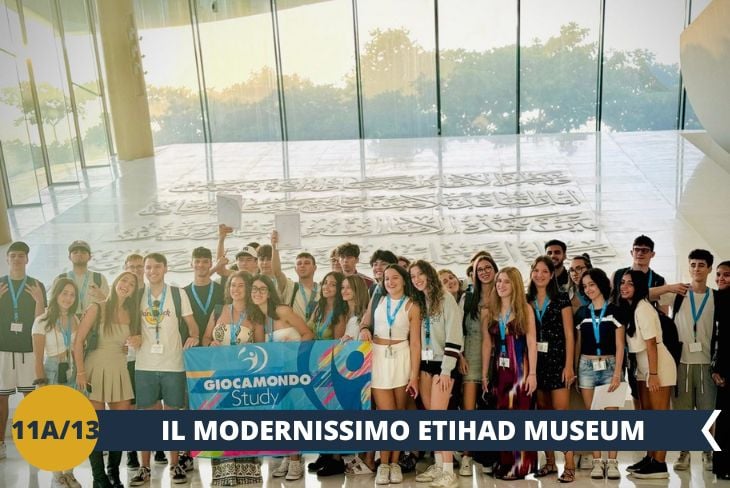 Scoprite la storia degli Emirati Arabi Uniti all'Etihad Museum (ingresso incluso), con focus particolare sul periodo cruciale 1968-1974. L'edificio modernissimo di Jumeirah 1 ospita padiglioni interattivi che raccontano il percorso verso l'unificazione dei sette Emirati, dalle origini fino alla firma storica che ha dato vita al miracolo economico degli UAE. (escursione di mezza giornata)