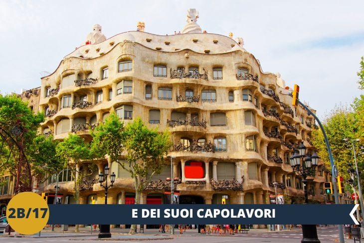 Il nostro tour vi condurrà attraverso il Passeig de Gràcia, vero museo a cielo aperto del modernismo, dove potrete ammirare le innovative facciate degli edifici progettati dal maestro catalano, ognuno con la propria storia e i propri segreti. Scoprirete come Gaudí ha rivoluzionato l'architettura fondendo forme naturali, tecniche costruttive all'avanguardia e profonda spiritualità. (escursione di mezza giornata)