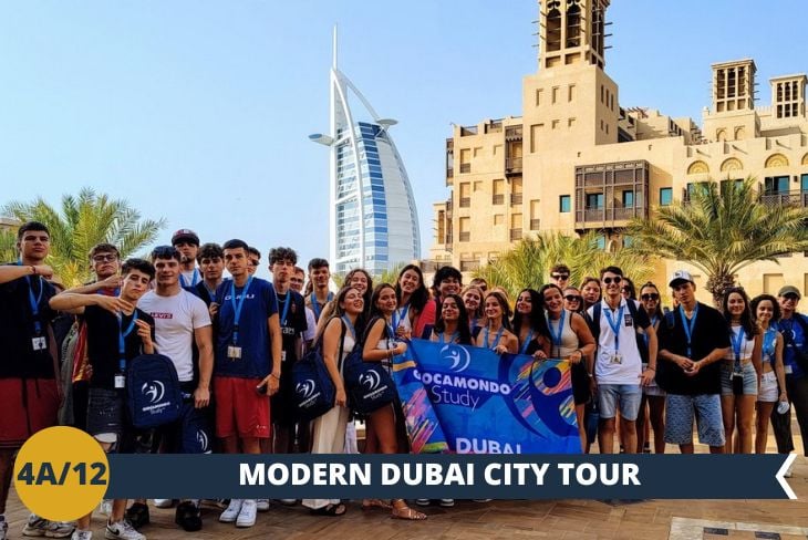 MODERN DUBAI CITY TOUR: Immergiti nel lusso di Dubai attraverso i suoi simboli più iconici: un incredibile tour alla scoperta dell'esclusivo BURJ AL ARAB, uno dei pochi hotel 7 stelle al mondo, la splendida Jumeirah beach e Madinat Jumeirah, un souk moderno circondato da canali artificiali. (escursione di mezza giornata)