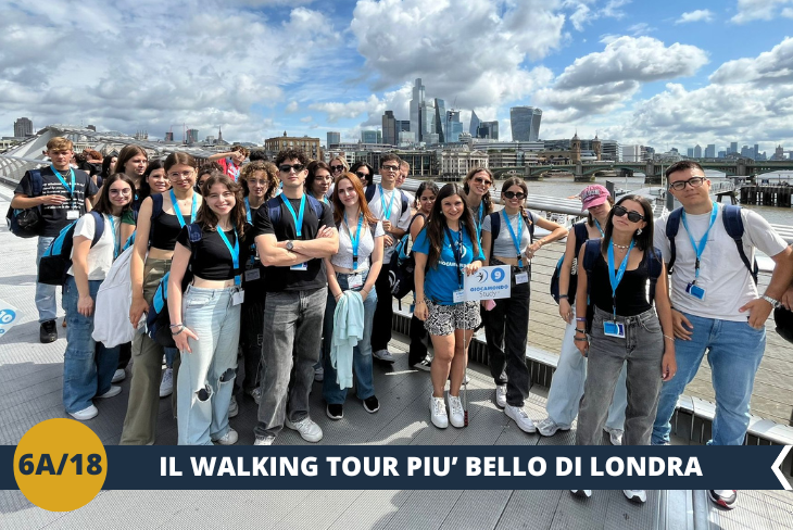 Un percorso tra storia, modernità e un pizzico di magia! Partiamo dalla grandiosa St. Paul’s Cathedral, uno dei simboli più iconici di Londra e capolavoro dell’architettura britannica. Attraversiamo il Millennium Bridge, un passaggio sospeso sul Tamigi che ti farà sentire al centro di una scena cinematografica (sì, è il famoso ponte di Harry Potter!). E per concludere, una sosta davanti al Globe Theatre, il luogo dove Shakespeare ha dato vita ai suoi capolavori. Anche solo ammirarlo dall’esterno è un’esperienza che ti farà respirare tutta la storia di Londra. (Escursione mezza giornata)