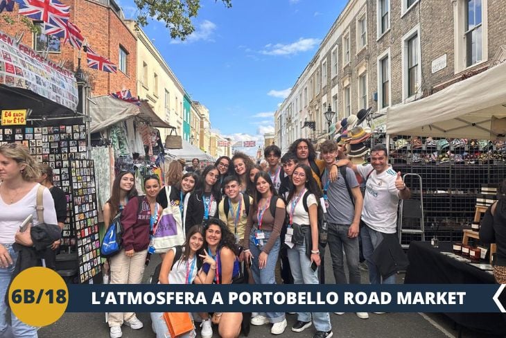 Proseguendo lungo Portobello Road, ci immergeremo nell'energia vibrante del celebre mercato. Tra bancarelle ricche di oggetti vintage, pezzi d'antiquariato e artigianato unico, scopriremo tesori nascosti e assaporeremo l’autenticità di uno dei mercati più famosi al mondo. Dopo la vivacità del mercato, ci concederemo un momento di tranquillità a Holland Park, con i suoi giardini curati, il magico Kyoto Garden e i suoi tranquilli scorci naturali. E per concludere in grande stile, sarà il momento di lasciarsi travolgere dalle luci e dall'energia di Oxford Street, il paradiso dello shopping londinese!