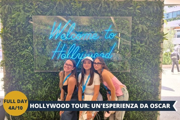 ESCURSIONE DI INTERA GIORNATA: THE HOLLYWOOD TOUR - Preparatevi a esplorare il cuore pulsante del cinema mondiale! Un viaggio indimenticabile lungo la celebre WALK OF FAME, dove ogni stella racconta una storia di successo. Hollywood, palcoscenico della prestigiosa cerimonia degli Oscar, vi accoglierà con tutta la sua magia: dai teatri storici alle impronte delle celebrità, ogni angolo trasuda storia del cinema.  Il pranzo è previsto presso uno street food locale per vivere ancora di più un'esperienza da vero local.