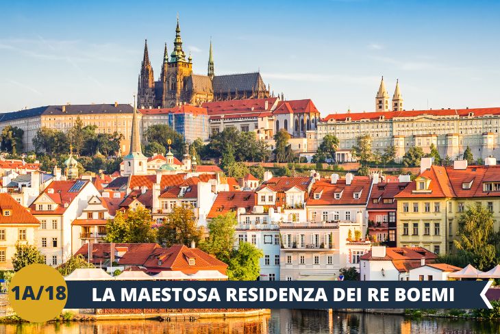 Il Castello di Praga, straordinario simbolo del potere regale boemo, vi aprirà le porte di un viaggio attraverso i secoli (INGRESSO INCLUSO)! Con i suoi quasi 70.000 metri quadrati di superficie, questo maestoso complesso è il più grande castello antico al mondo. Vi condurremo alla scoperta delle sue sale più suggestive e dei meravigliosi giardini terrazzati, dove le statue dei santi patroni boemi vegliano tra aiuole fiorite. Oggi residenza del Presidente della Repubblica Ceca, il castello è il simbolo per eccellenza di Praga e della sua storia!