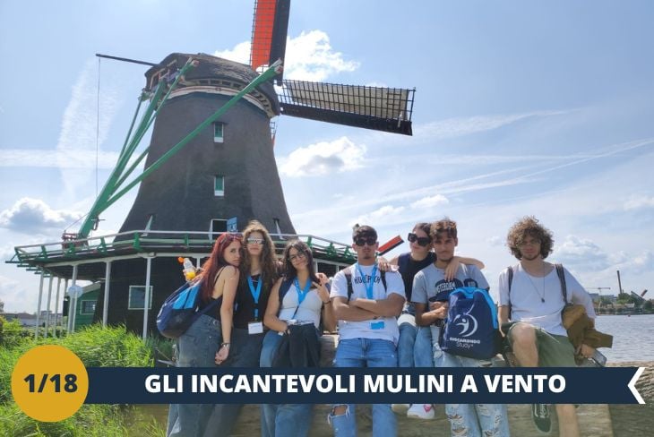 ESCURSIONE DI INTERA GIORNATA: ZAANSE SCHANS, uno dei luoghi più suggestivi dei Paesi Bassi, vi attende per un'esperienza indimenticabile nel cuore della tradizione olandese! Questo straordinario sito, parte dell'European Route of Industrial Heritage, vi condurrà in un affascinante viaggio nel tempo attraverso le pittoresche case in legno e i maestosi mulini a vento, vero simbolo del paesaggio olandese. Durante il tour potrete esplorare uno dei mulini ancora funzionanti (INGRESSO INCLUSO) e scoprire i segreti dell'ingegneria tradizionale. Un'occasione unica per immergervi completamente nella cultura olandese, in una location che dal 1850 mantiene intatto tutto il suo fascino originale!