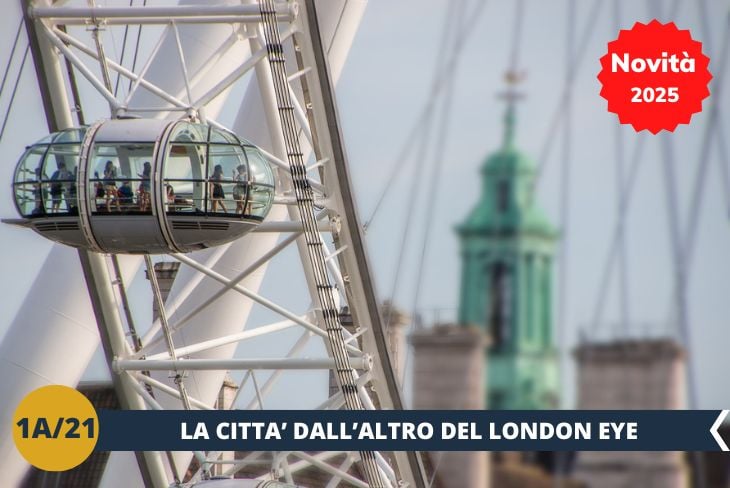 NOVITA’ 2025! ESCURSIONE DI INTERA GIORNATA: Il nostro viaggio inizia con una tappa mozzafiato al maestoso London Eye (INGRESSO INCLUSO), la celebre ruota panoramica che domina le rive del Tamigi. Da un’altezza di 135 metri, ci godremo una vista senza paragoni: il Big Ben, il Palazzo di Westminster e persino la Cattedrale di St. Paul si apriranno davanti ai nostri occhi in tutta la loro magnificenza. Sarà un momento indimenticabile per ammirare Londra da una prospettiva unica!