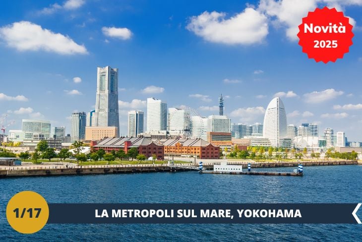 ESCURSIONE DI INTERA GIORNATA A YOKOHAMA. Siete pronti a scoprire Yokohama, una delle città più affascinanti del Giappone? Passeremo una giornata intera esplorando questa metropoli sul mare, famosa per la sua atmosfera vivace, la cultura cosmopolita e l’incredibile mix tra passato e futuro. Yokohama è conosciuta come una delle prime città aperte al commercio internazionale, e ancora oggi mantiene un carattere unico, dove tradizione giapponese e influenze globali si incontrano. Cammineremo lungo strade animate, circondati da panorami mozzafiato e un’energia che sembra non fermarsi mai. Avremo l’opportunità di immergerci nella storia di questa città portuale, assaporando anche un pizzico della sua modernità. Preparatevi a lasciarvi stupire e a vivere un’avventura che non dimenticherete!