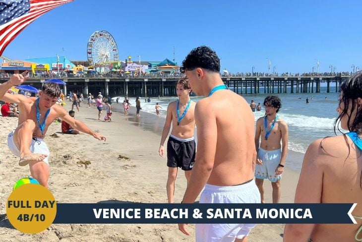 La vostra avventura continua a SANTA MONICA, perla della costa pacifica, dove il leggendario Pier, con il suo parco divertimenti,  vi accoglierà regalandovi uno dei tramonti più spettacolari della West Coast, mentre la brezza dell'oceano vi accarezza il viso. Un'esperienza indimenticabile tra spiagge, sole e divertimento tipicamente americano!