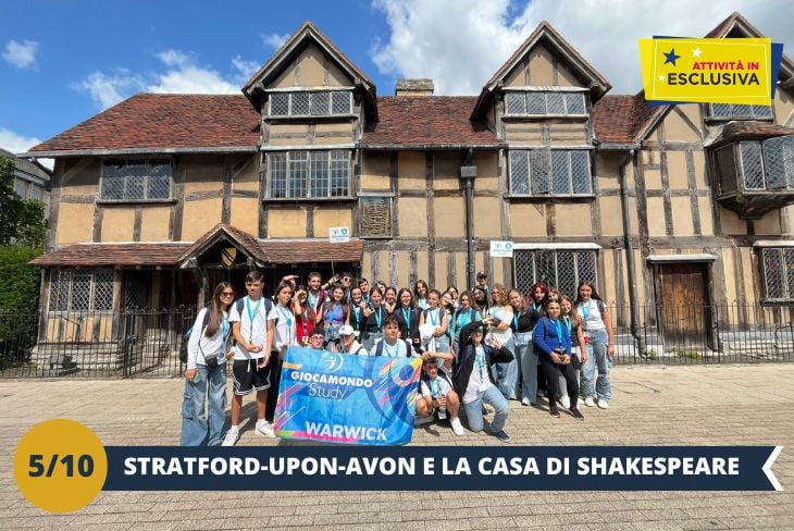 Andremo alla scoperta di Stratford-upon-Avon, una cittadina dal fascino unico, famosa in tutto il mondo come luogo di nascita di William Shakespeare, uno dei più grandi drammaturghi di tutti i tempi. Passeggeremo tra le stradine acciottolate del centro storico, circondate da edifici a graticcio e scorci pittoreschi che sembrano sospesi nel tempo. Uno dei momenti clou sarà la visita alla casa natale di Shakespeare (INGRESSO INCLUSO), dove il genio creativo dell’autore di capolavori come "Romeo e Giulietta" e "Amleto" ha preso forma. Entrando, potremo esplorare le stanze accuratamente restaurate che raccontano la vita quotidiana della sua famiglia. Scopriremo curiosità sugli oggetti originali, sul mobilio dell’epoca e sulle abitudini del XVI secolo. Il giardino circostante, un’oasi verde di pace, ci permetterà di immaginare l’ambiente che potrebbe aver ispirato il giovane Shakespeare. Il nostro tour proseguirà con una passeggiata lungo il fiume Avon, costeggiato da giardini tranquilli e ponti storici, per concludere questa esperienza immersiva tra cultura, bellezza e storia. Stratford-upon-Avon ci lascerà un ricordo indimenticabile, pieno di ispirazione e magia. (escursione mezza giornata)