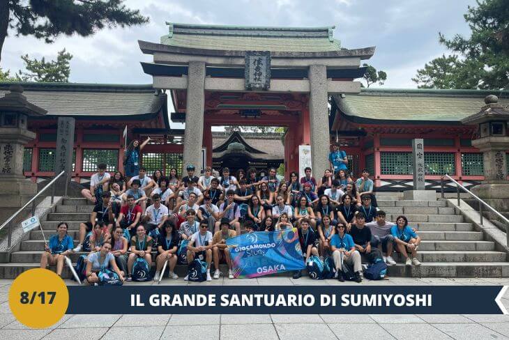 Andremo alla scoperta del Santuario Sumiyoshi Taisha, un luogo intriso di storia e spiritualità, dove potremo apprezzarne l’importanza culturale e architettonica. Proseguiremo con una passeggiata nel tranquillo Parco Sumiyoshi, un’oasi di pace che offre un perfetto contrasto con l’energia della vivace Osaka. Vivremo un’esperienza che combina armoniosamente bellezza naturale e tradizione giapponese, regalandoci momenti di serenità e riflessione. (escursione mezza giornata)