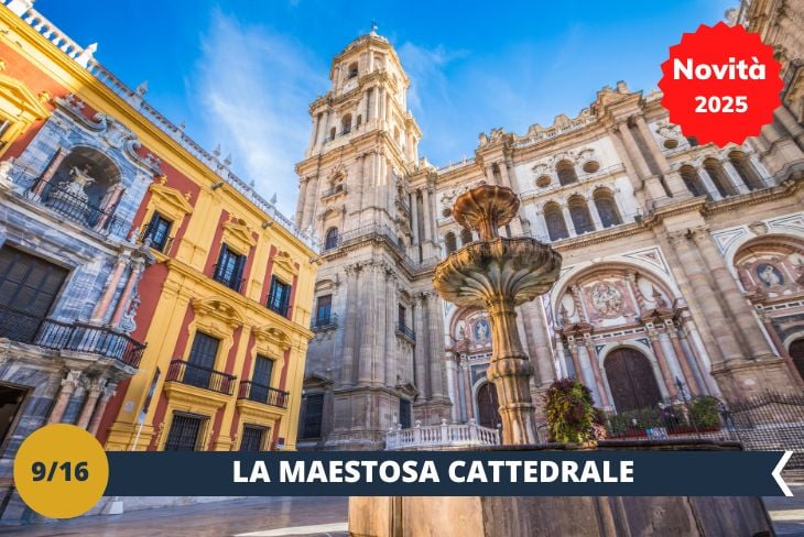 Lasciatevi affascinare dalla maestosa Cattedrale di Malaga, conosciuta come "La Manquita" per la sua torre incompiuta (INGRESSO INCLUSO)! Un capolavoro dell'architettura rinascimentale che vi stupirà con la sua facciata imponente e gli interni ricchi di tesori artistici. Ammirate il prezioso coro in legno intagliato, un'eccellenza dell'arte sacra spagnola, e scoprite le meraviglie custodite nelle sue cappelle storiche. La mescolanza di stili architettonici, dal gotico al barocco, racconta secoli di storia e vi avvolgerà in un'atmosfera di incomparabile bellezza! (escursione di mezza giornata)