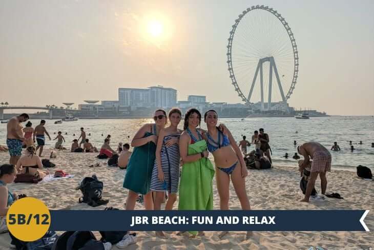 Il pomeriggio proseguirà con una passeggiata verso una delle più belle e celebri spiagge di Dubai, la spiaggia JBR, situata in uno dei quartieri più moderni della città.