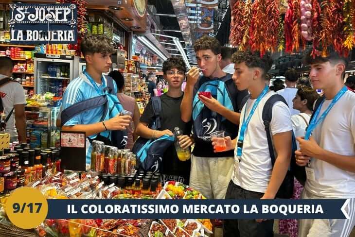 Scoprite il fascino della BOQUERIA, GIOIELLO GASTRONOMICO nel cuore della Rambla! Questo mercato storico, premiato come MIGLIOR MERCATO DEL MONDO, è un'esperienza culturale unica dove tradizione e innovazione si fondono. Ammirerete l'architettura modernista dell'ingresso art nouveau, esplorerete i coloratissimi banchi di frutta esotica disposti come opere d'arte e scoprirete i segreti della cucina catalana. (escursione di mezza giornata)