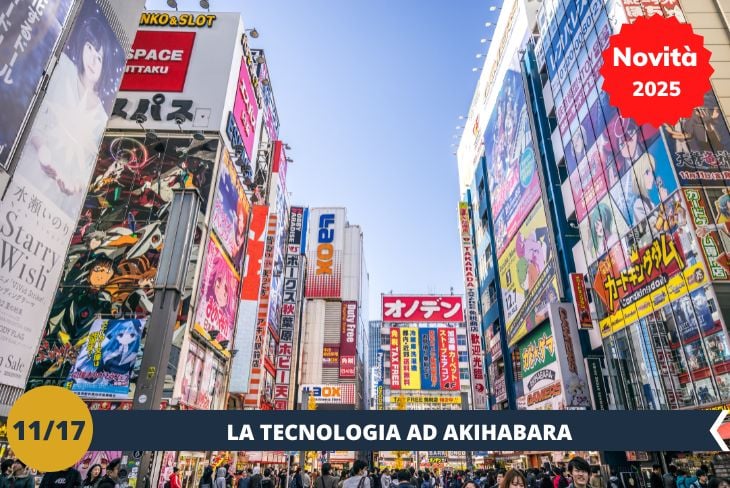 Akihabara è il paradiso per gli appassionati di tecnologia e cultura pop! Inizieremo la nostra visita esplorando Yodobashi Camera, un gigantesco negozio di elettronica dove potrete curiosare tra gadget, fotocamere e tutto ciò che riguarda il mondo della tecnologia. Dopo aver esplorato questo colosso, avrete anche la possibilità di visitare le piccole boutique specializzate in parti per PC e tech più unici. A seguire, avrete un po' di tempo libero per esplorare le strade circostanti, dove la vivacità di Akihabara vi travolgerà. Potrete scoprire negozi di anime e manga, veri e propri templi per i fan di questi universi, o semplicemente passeggiare tra le vetrine colorate e vivaci della zona. Per concludere, potrete immergervi nel mondo dei giochi d'arcade, visitando il famoso SEGA Akihabara o il Taito Station, dove sfidarsi con gli amici a giochi retro o titoli più moderni sarà l'occasione ideale per divertirsi insieme. Akihabara è un luogo che non smette mai di stupire, un mix di tecnologia, cultura pop e intrattenimento che vi farà sentire come parte di un universo tutto nuovo! (escursione di mezza giornata).