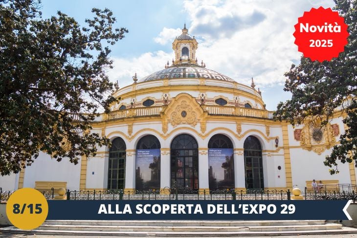 Novità 2025! Un coinvolgente walking tour vi condurrà alla scoperta dell'Expo 29 di Siviglia, un evento che ha segnato un capitolo fondamentale nella storia della città. Attraverso un percorso che si snoda tra i suoi padiglioni storici, avrete l'opportunità di esplorare l'eredità architettonica e culturale di questa esposizione universale. Tra le tappe più affascinanti, il Teatro Lope de Vega, con la sua maestosa facciata, vi trasporterà nell’atmosfera di una Siviglia vivace e cosmopolita. I padiglioni, che un tempo ospitarono le innovazioni del XX secolo, vi sorprenderanno ancora oggi con la loro eleganza e la loro imponente bellezza. (Escursione di mezza giornata)