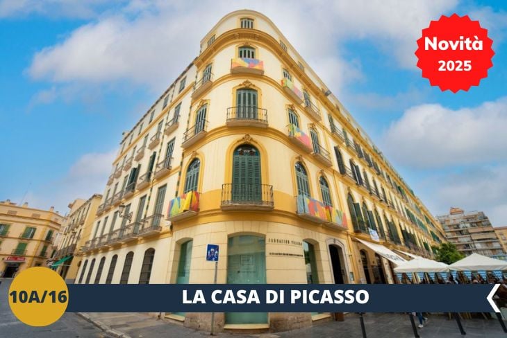 Un viaggio nell'arte e nel relax mediterraneo vi attende! Il tour inizia nella storica Plaza de la Merced, dove la Casa Natal di Pablo Picasso (INGRESSO INCLUSO) vi svelerà l'ambiente che ha visto nascere e crescere il genio dell'arte moderna. Attraverso oggetti personali, schizzi giovanili e ricordi di famiglia, scoprirete le radici malagueñe del grande artista. 
Il pomeriggio continuerà con un po di dolce relax sulla spiaggia, dove il sole della Costa del Sol e le onde del Mediterraneo vi regaleranno momenti di puro benessere. Una perfetta combinazione di cultura e mare, per vivere Malaga nella sua essenza più autentica! (escursione di mezza giornata)