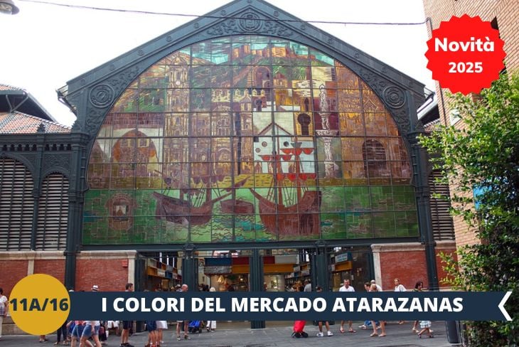 Vivi l'autenticità di Malaga con una visita al pittoresco Mercado de Atarazanas! Questo capolavoro dell'architettura in ferro del XIX secolo, con la sua splendida vetrata colorata, vi immergerà in un vortice di profumi, colori e sapori che raccontano la tradizione andalusa.