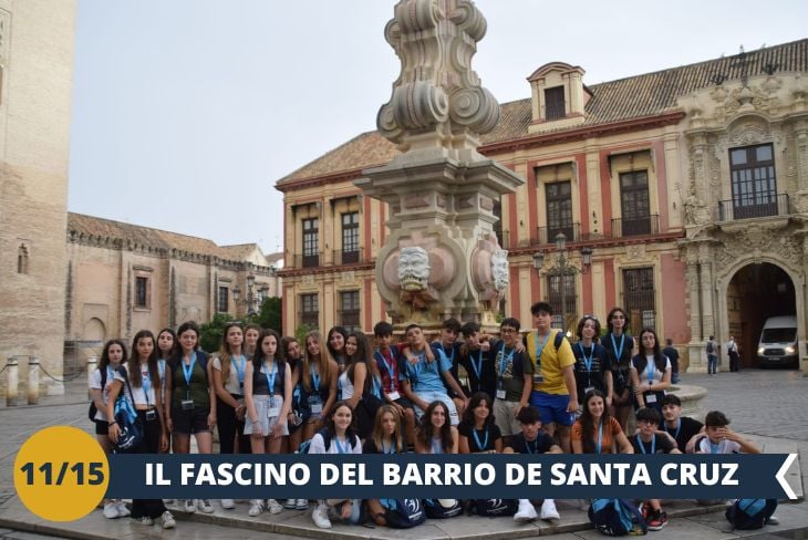 Lasciatevi conquistare da un favoloso walking tour attraverso il quartiere di Santa Cruz, scrigno prezioso che custodisce l'atmosfera più autentica della Siviglia di influenza moresca. Questo barrio vi sorprenderà con le sue case tradizionali, arricchite da incantevoli patii fioriti che raccontano la storia dell'antica comunità ebraica. Il vostro percorso sarà costellato da maestosi palazzi signorili, mentre da ogni terrazza potrete godere di viste mozzafiato sul centro cittadino. Caratteristiche botteghe, graziosi caffè e locali tipici vi accoglieranno in un'atmosfera unica, dove l'arte popolare si fonde con i ritmi appassionati del flamenco. Il quartiere mantiene ancora oggi quel fascino misterioso che ha sempre catturato l'immaginazione dei visitatori. (Escursione di mezza giornata)