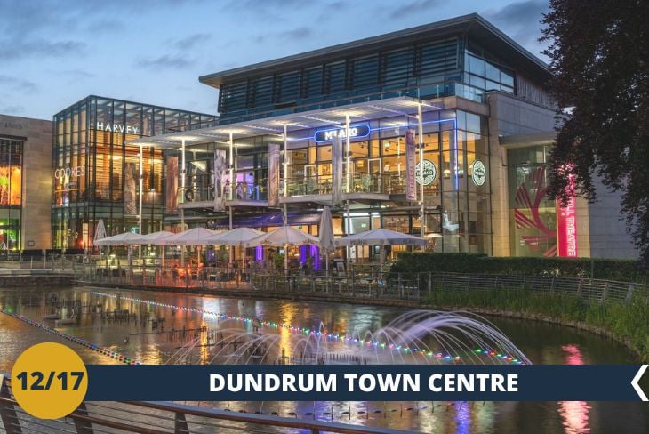 Il Dundrum Town Centre, polo dello shopping a sud di Dublino, vi attende con oltre 130 negozi distribuiti su 4 piani. Da grandi marchi internazionali a boutique selezionate, è la destinazione perfetta per un pomeriggio di shopping e relax (escursione di mezza giornata).