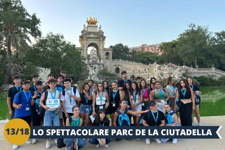 Scoprite la magia del PARC DE LA CIUTADELLA (INGRESSO INCLUSO), il POLMONE VERDE della città! Uno dei luoghi più VIVACI e RAPPRESENTATIVI di Barcellona, dove potrete ammirare performance artistiche spontanee, rilassarvi tra fontane monumentali e incontrare le colonie di simpatici pappagalli che hanno scelto questo parco come loro dimora. LA META PERFETTA per una pausa dalla città! (escursione di mezza giornata)