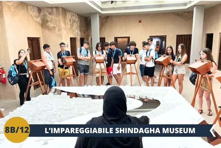 Visitate l'avveniristico Museo AL SHINDAGHA (ingresso incluso), incastonato nelle storiche acque del Creek. Un viaggio multimediale attraverso secoli di storia e tradizioni che vi svelerà l'incredibile trasformazione di Dubai da villaggio di pescatori a metropoli del futuro. (escursione di mezza giornata)