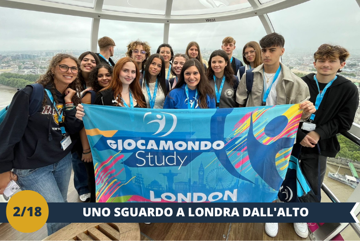 Un’esperienza mozzafiato sul London Eye (INGRESSO INCLUSO), la ruota panoramica più iconica d’Europa! Alta 135 metri, questa straordinaria struttura ti regalerà una vista spettacolare sulla città: dal Big Ben al Tamigi, dalla Cattedrale di St. Paul fino ai grattacieli di Canary Wharf. Ogni cabina in vetro offre una prospettiva unica per ammirare Londra come mai prima d’ora. Sali con noi per un viaggio indimenticabile sopra lo skyline londinese, un momento perfetto per scattare foto straordinarie e vivere la magia della capitale dall’alto! (Escursione mezza giornata)