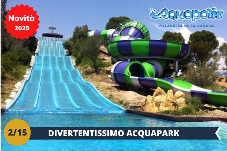 SCURSIONE DI INTERA GIORNATA ad AQUOPOLIS.
Preparatevi a vivere una giornata di puro divertimento nel parco acquatico più grande d'Europa (INGRESSO INCLUSO)! Con 21 attrazioni mozzafiato e un'ampia area verde per rilassarsi o prendere il sole, Aquópolis è il luogo perfetto per scaricare adrenalina e divertirsi. Tra scivoli emozionanti e attrazioni più tranquille, c'è qualcosa per tutti, garantendo una giornata spensierata e piena di risate insieme ai vostri nuovi amici. Non mancate a questa fantastica esperienza di svago e allegria!