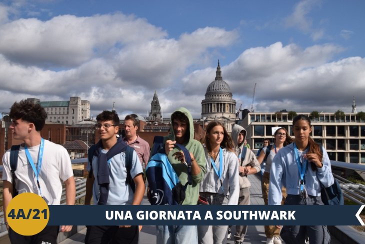 ESCURSIONE DI INTERA GIORNATA: Esploreremo uno dei quartieri più affascinanti di Londra, dove passato e presente si fondono in un equilibrio perfetto. Ammireremo la maestosità del Tower Bridge, simbolo iconico della città, e ci addentreremo nella zona finanziaria, dove i grattacieli moderni raccontano la Londra contemporanea. La passeggiata proseguirà con un tuffo nella storia tra la Torre di Londra, il magnifico Shakespeare’s Globe Theatre e la Tate Modern. Infine, saliremo sul rooftop del centro commerciale One New Change, da cui si gode una vista mozzafiato sulla cupola della St Paul’s Cathedral, una prospettiva unica su questa meraviglia architettonica e sullo skyline londinese.