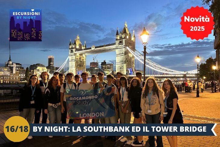 NOVITA’ 2025! BY NIGHT: Passeggeremo lungo il Tower Bridge, che di notte si trasforma in uno spettacolo di luci e riflessi sul Tamigi, regalando uno dei panorami più magici di Londra.