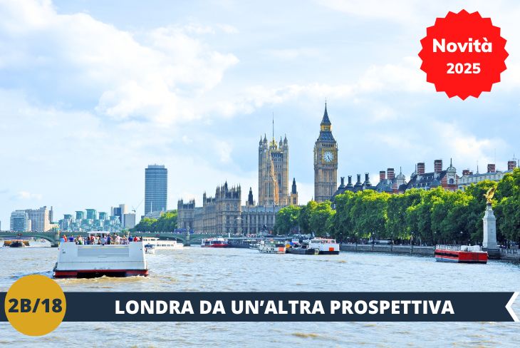 Dopo aver esplorato i luoghi simbolo della città, ci rilasseremo con una suggestiva crociera sul Tamigi (INGRESSO INCLUSO). Dal battello potremo ammirare Londra da una prospettiva unica, passando accanto a monumenti famosi come il Tower Bridge, la Cattedrale di St. Paul e il Globe Theatre. Un’esperienza perfetta per concludere la giornata con panorami spettacolari e momenti indimenticabili!