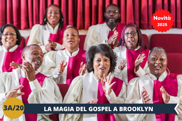 NOVITA’ 2025! ESCURSIONE DI INTERA GIORNATA: La giornata inizierà con un'esperienza unica e coinvolgente: assisteremo a una celebrazione Gospel a Brooklyn, un’occasione speciale per immergerci nella musica e nella cultura afroamericana. Con canti vibranti e cori potenti, avremo la possibilità di vivere un momento autentico di spiritualità e tradizione che riempie l’aria di energia e emozione.