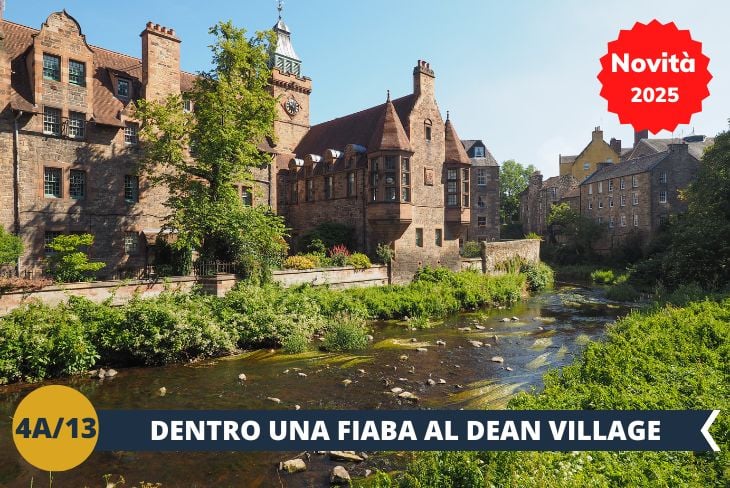 ESCURSIONE DI INTERA GIORNATA: Iniziamo la giornata con una passeggiata a Dean Village, un angolo incantato di Edimburgo dove il tempo sembra essersi fermato. Questo antico borgo, un tempo prospero grazie ai mulini alimentati dal fiume, ci accoglierà con le sue case in pietra e il piccolo ponte che attraversa il fiume. Proseguiremo poi alla National Gallery of Modern Art, dove ci immergeremo nell'arte moderna scozzese, tra pittura, fotografia e scultura, esplorando il passato e il presente della Scozia attraverso opere straordinarie.