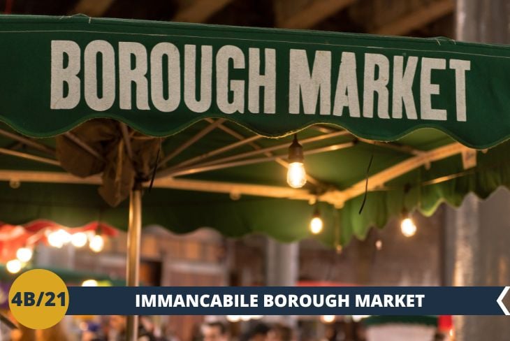 Passeggiando tra le vie del Borough Market, ci immergeremo in un trionfo di sapori, profumi e colori che raccontano il meglio della gastronomia internazionale. Questo storico mercato londinese è un paradiso per gli amanti del cibo: dalle bancarelle di street food che propongono piatti da tutto il mondo, ai prodotti artigianali freschi e ricercati. Ogni angolo offre una nuova esperienza gustativa, dai formaggi inglesi alle specialità mediterranee, fino a dolci irresistibili. Un viaggio culinario indimenticabile che soddisferà tutti i sensi.