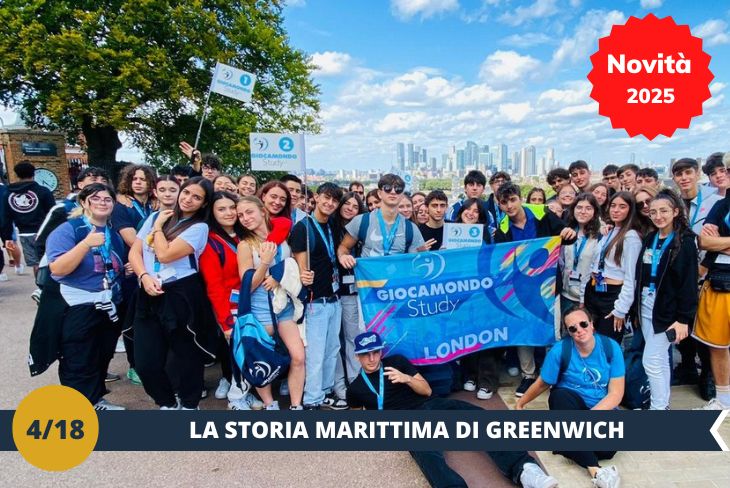 NOVITA’ 2025! ESCURSIONE DI INTERA GIORNATA: Inizieremo il nostro viaggio a bordo della DLR, il treno sopraelevato senza conducente, che ci regalerà una vista panoramica unica sulla città. Raggiungeremo Island Gardens, un luogo che offre un affaccio spettacolare sul Tamigi e sul Cutty Sark, lo storico veliero ancorato a Greenwich. Da qui attraverseremo il Greenwich Foot Tunnel, uno straordinario passaggio sotterraneo sotto il fiume, per immergerci nella magica atmosfera di Greenwich. Saremo circondati dalla storia e dalla bellezza e visiteremo il Greenwich National Maritime Museum, che custodisce tesori come l’uniforme di Nelson e opere d’arte iconiche come quelle di Turner.  La nostra giornata proseguirà con una passeggiata verso Greenwich Park, dove saliremo fino all’osservatorio astronomico per ammirare il celebre meridiano che segna il tempo universale. Dalla cima della collina potremo goderci un panorama mozzafiato sulla skyline londinese, un punto di osservazione che ci regalerà emozioni uniche. Concluderemo il pomeriggio esplorando il Greenwich Market, un luogo vibrante e colorato dove troveremo oggetti artigianali, idee originali e delizie culinarie provenienti da tutto il mondo. Sarà un’esperienza indimenticabile, tra sapori e storie che ci accompagneranno per sempre.