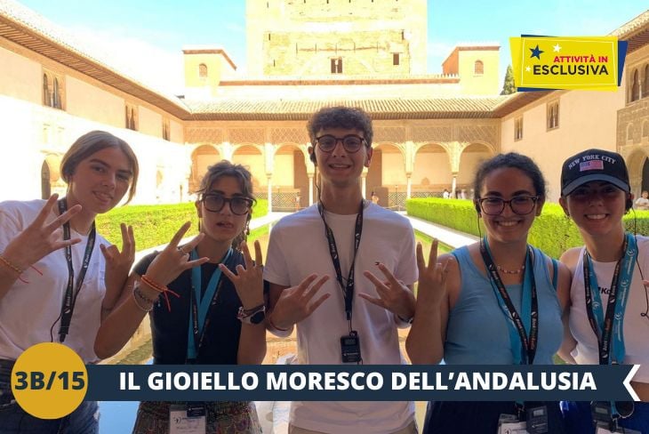 Durante la visita guidata, rimarrete affascinati dai suoi giardini rigogliosi, dalle fontane danzanti e dalle sale riccamente decorate con stucchi preziosi e azzurri brillanti. Lasciatevi trasportare poi, nell'esplorazione di Granada, cuore pulsante della cultura spagnola, dove il fascino dell'Oriente sopravvive in un caleidoscopio di colori, profumi e sensazioni che attraversano i secoli.