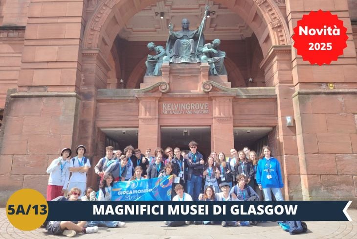 ESCURSIONE DI INTERA GIORNATA: Iniziamo la nostra giornata a Glasgow con una visita al Kelvingrove Art Gallery and Museum, uno dei musei più amati della città. Situato in un'imponente struttura neogotica, il museo ospita una vasta collezione di arte, storia naturale e cultura, con ben 22 gallerie da esplorare. Un'esperienza immersiva tra opere d'arte straordinarie e affascinanti esposizioni che ci faranno scoprire la ricca eredità culturale di Glasgow.