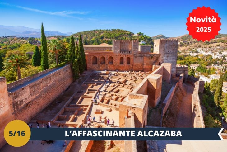 Vi guideremo alla scoperta dell'affascinante Alcazaba, la fortezza araba meglio conservata della Spagna (INGRESSO INCLUSO)! Un'imponente testimonianza dell'architettura militare musulmana, che vi trasporterà in un viaggio nel tempo tra giardini profumati, cortili nascosti e torri che scrutano il Mediterraneo. Ai piedi della fortezza, le maestose rovine del teatro romano raccontano la storia millenaria di Malaga. Un affascinante percorso tra epoche passate, tra mura antiche, passaggi segreti e panorami spettacolari sul porto! (escursione di mezza giornata)