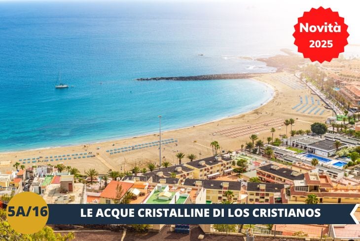 Benvenuti a Los Cristianos Beach, una delle spiagge più iconiche di Tenerife. Con la sua sabbia dorata e le acque cristalline, questa località balneare è il luogo perfetto per rilassarsi e immergersi nell’atmosfera vivace dell’isola. Tra passeggiate lungo il lungomare e panorami mozzafiato, sarà una tappa indimenticabile.