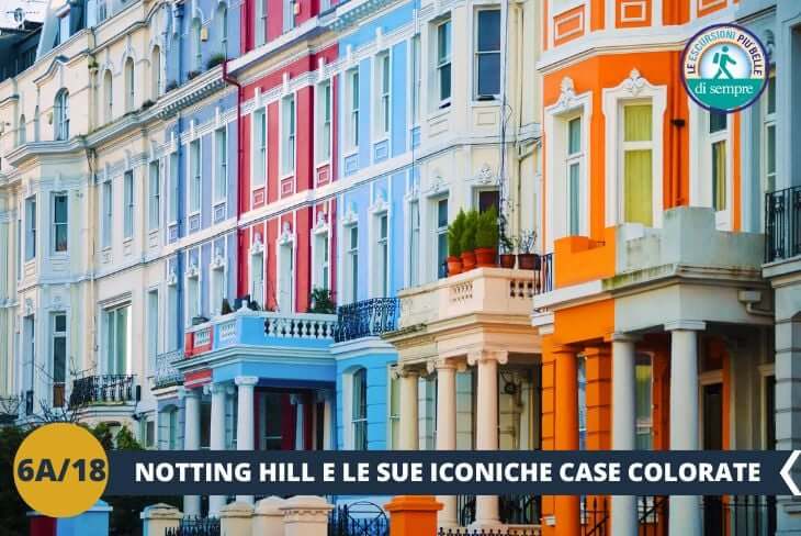 ESCURSIONE DI INTERA GIORNATA: Partiamo per un viaggio indimenticabile nel cuore di Notting Hill, uno dei quartieri più iconici di Londra! Qui, le case dai colori pastello ci accolgono con il loro fascino unico, mentre l'atmosfera romantica delle sue strade ci trasporta in un set cinematografico a cielo aperto. Non può mancare una sosta al famoso portone blu del film Notting Hill, una meta imperdibile per gli appassionati di cinema e fotografia.