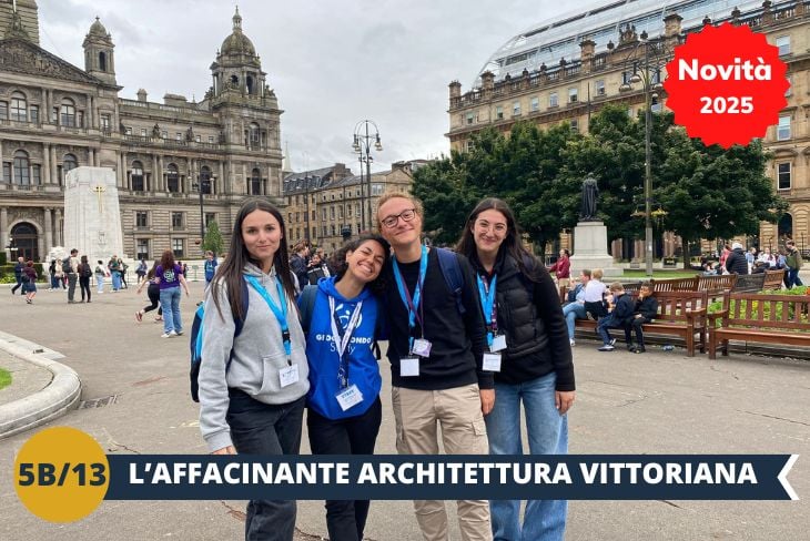 Dopo il museo, ci avventureremo per le strade di Glasgow, esplorando il suo cuore pulsante. Passeggiando per il centro città, scopriremo l'eleganza architettonica che unisce lo stile vittoriano con il moderno. I negozi caratteristici, le piazze vivaci e l'atmosfera cosmopolita renderanno questa passeggiata unica. Glasgow non è solo una città da visitare, è una città da vivere, dove storia e modernità si intrecciano in modo affascinante!