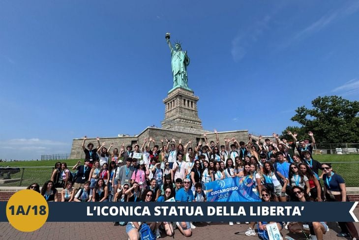 Tra i simboli più celebri al mondo, la Statua della Libertà domina l'orizzonte di New York dalla sua posizione su Liberty Island. La raggiungeremo con un breve viaggio in traghetto, godendo di una vista straordinaria sulla baia. Questa colossale figura in rame, regalo della Francia agli Stati Uniti, è un’icona di libertà e speranza, alta oltre 93 metri contando il piedistallo. Non mancherà l’occasione di fotografarla da vicino, catturando tutto il suo splendore. (escursione di mezza giornata)