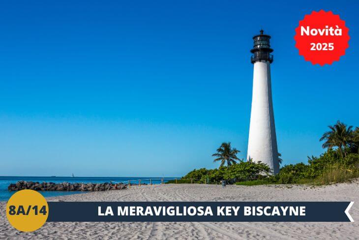 Partiamo alla scoperta di Key Biscayne, un angolo di paradiso naturale che si distingue dalle altre spiagge di Miami per la sua bellezza incontaminata. Qui, tra sabbia bianca e acque cristalline, avrai l'opportunità di rilassarti in un ambiente tranquillo e immerso nella natura. Il punto forte di Key Biscayne è il suo storico faro, un’icona che compare spesso nelle cartoline di Miami e offre un panorama mozzafiato sulla baia.