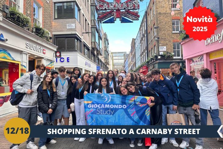 NOVITA’ 2025! Dalle grandi firme di Oxford Street al fascino di Regent’s Street, concluderemo il tour a Carnaby Street, simbolo della cultura pop e del fermento creativo degli anni ’60. (escursione mezza giornata)