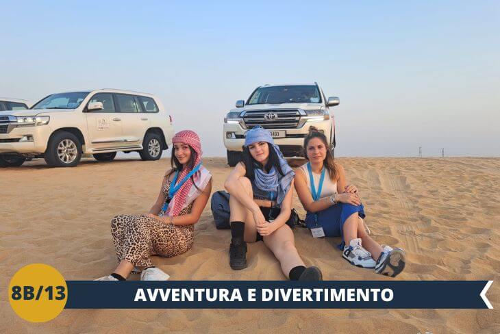 Vi siete mai trovati a sfrecciare sulle dune a bordo di una JEEP o a galoppare attraverso il deserto sul dorso di un CAMMELLO, come facevano gli antichi mercanti? Queste e altre emozioni straordinarie vi aspettano in un pomeriggio che resterà impresso nella vostra memoria, insieme ai vostri compagni di avventura! (escursione di mezza giornata)