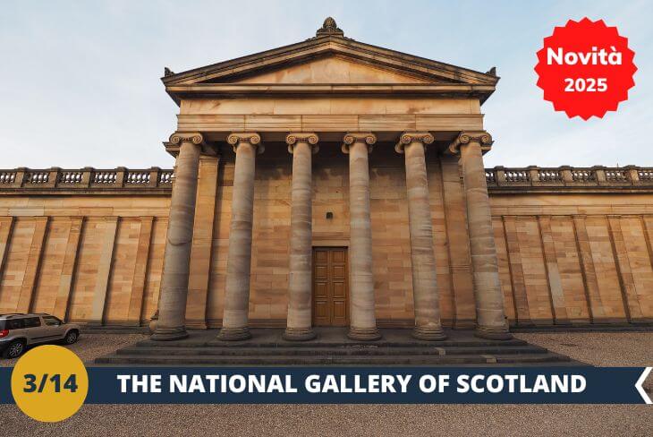 NOVITA’ 2025! Un viaggio nell’arte alla National Gallery of Scotland, uno dei musei più importanti del paese. Situata nel cuore di Edimburgo, questa straordinaria galleria ospita capolavori di artisti come Botticelli, Rembrandt, Turner e Van Gogh. Passeggiando tra le sale, sarà possibile ammirare opere che raccontano secoli di storia dell’arte, dai grandi maestri del Rinascimento alle tele più iconiche dell’Impressionismo. Un’esperienza unica per immergersi nella bellezza e nella creatività, scoprendo il legame profondo tra la Scozia e il panorama artistico internazionale. (escursione mezza giornata)