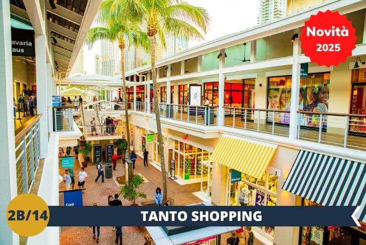 Dopo l’avventura nelle paludi, ci dirigeremo a Sawgrass Mills, uno dei più grandi centri commerciali outlet del paese. Qui potrai fare shopping in un’infinità di negozi di marca a prezzi vantaggiosi. Una giornata ricca di emozioni e opportunità ti aspetta!