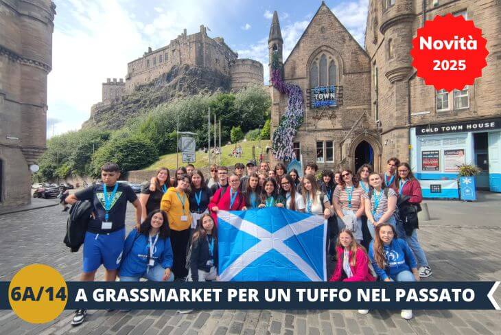 NOVITA’ 2025! ESCURSIONE DI INTERA GIORNATA: Iniziamo la nostra esplorazione a Grassmarket, uno dei quartieri più iconici di Edimburgo, situato ai piedi del Castello di Edimburgo. Un tempo luogo di mercati e antiche esecuzioni, oggi Grassmarket è una delle piazze più suggestive di Edimburgo. Circondata da edifici storici e pub leggendari, conserva un fascino unico tra storia e mistero. Qui, J.K. Rowling ha trovato ispirazione per alcuni personaggi di Harry Potter, e tra racconti affascinanti e scorci mozzafiato, scopriremo il lato più magico della città.